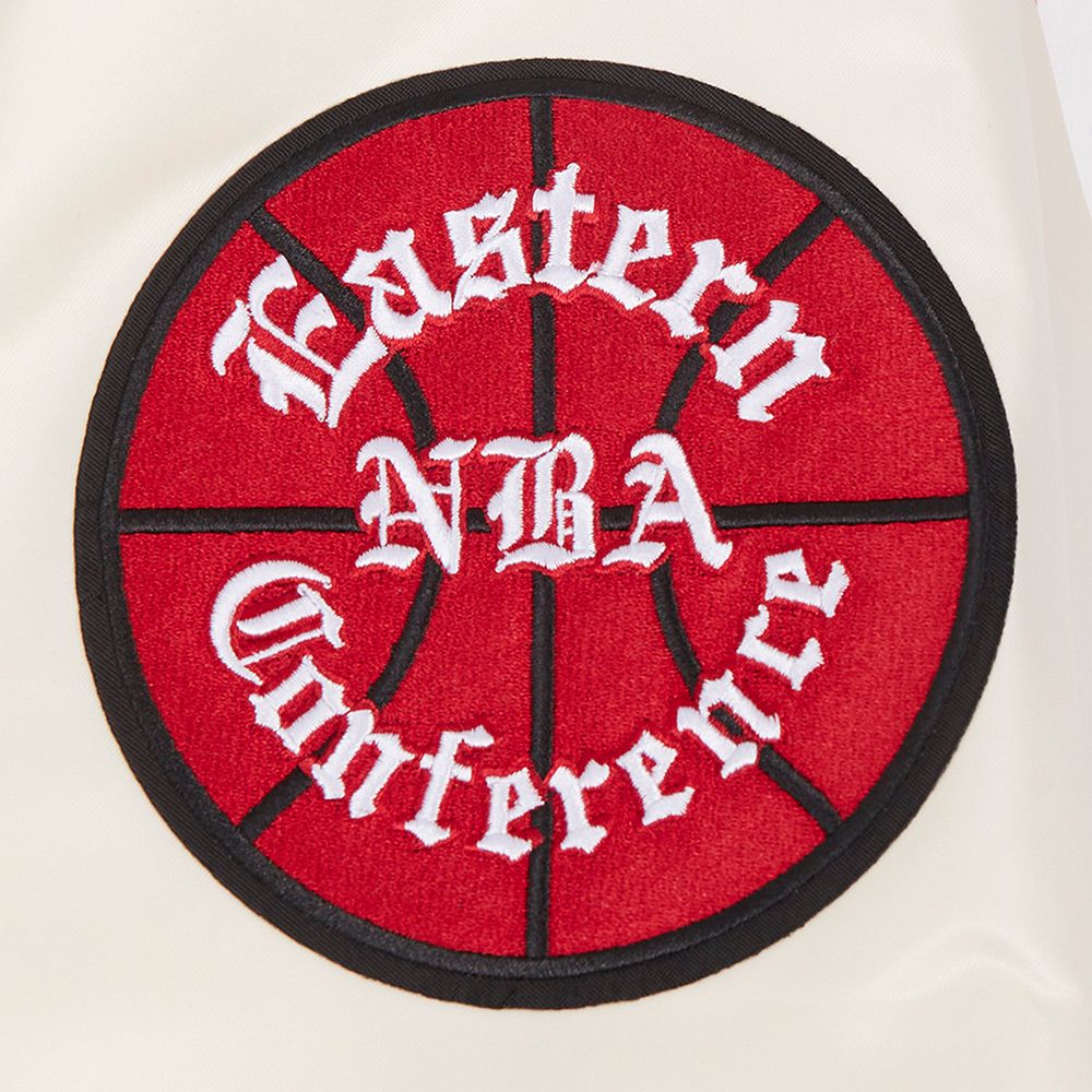 Pro Standard Men's Chicago Bulls Off White Sublimated Satin Jacket product image