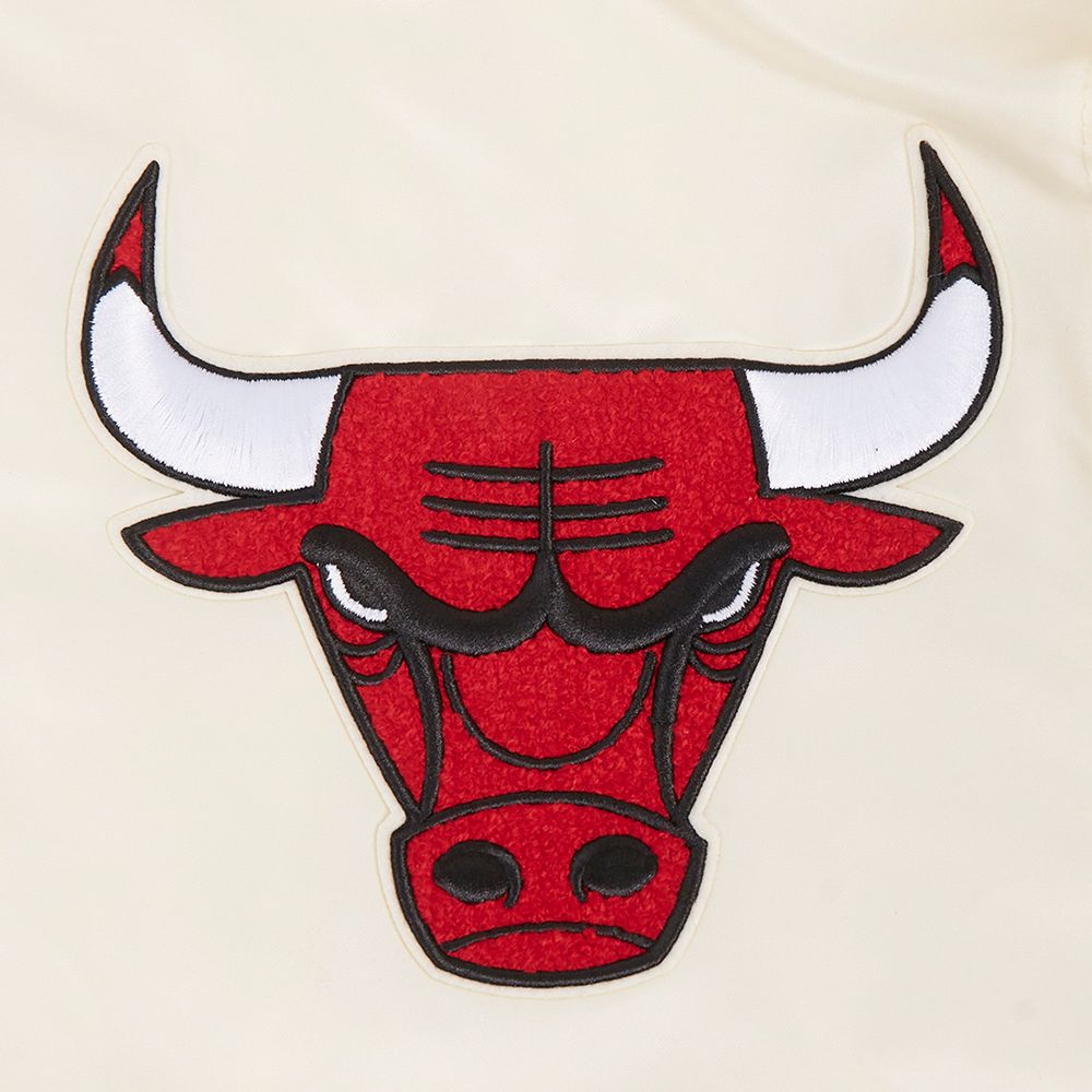 Pro Standard Men's Chicago Bulls Off White Sublimated Satin Jacket product image