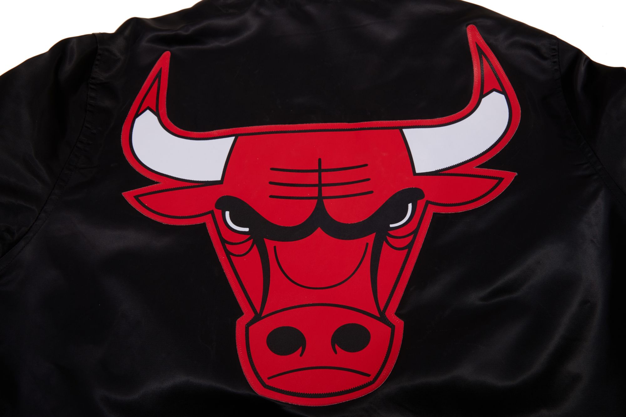 Pro Standard Men's Chicago Bulls Black Big Logo Satin Jacket product image