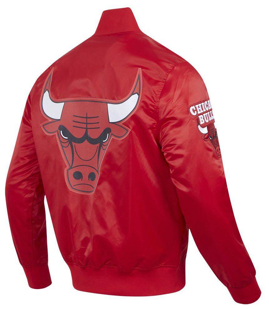 Pro Standard Men's Chicago Bulls Red Big Logo Satin Jacket product image