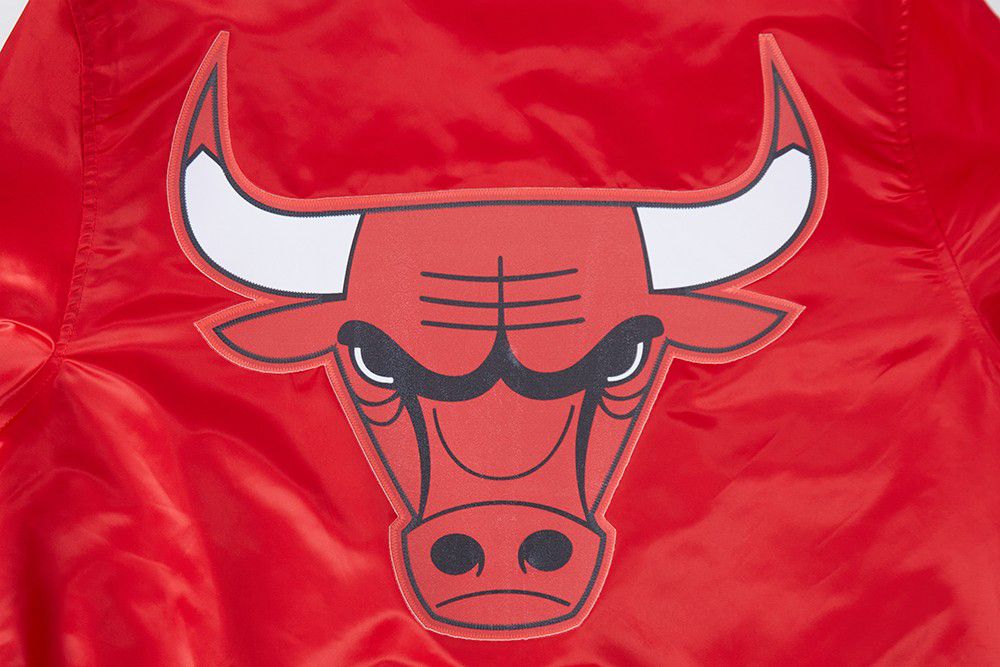Pro Standard Men's Chicago Bulls Red Big Logo Satin Jacket product image