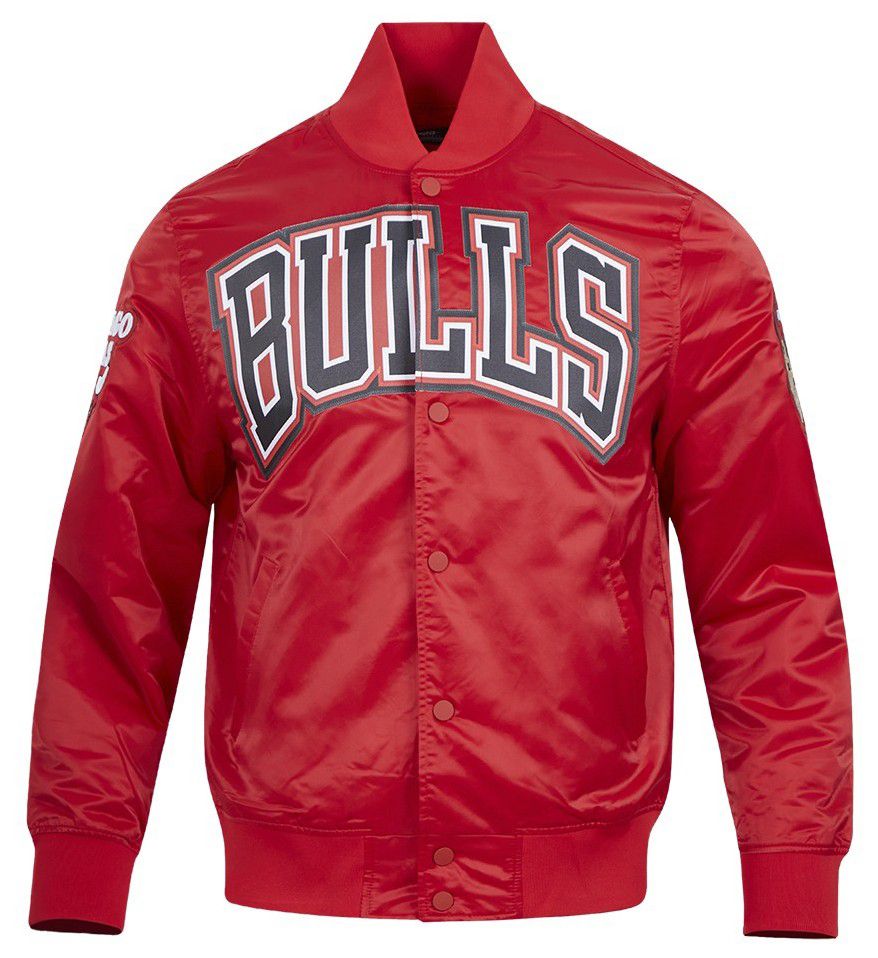 Pro Standard Men's Chicago Bulls Red Big Logo Satin Jacket product image
