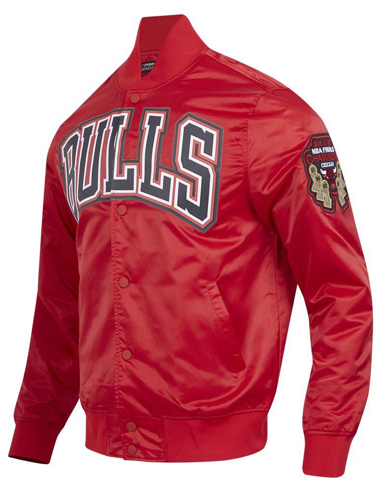 Pro Standard Men's Chicago Bulls Red Big Logo Satin Jacket product image