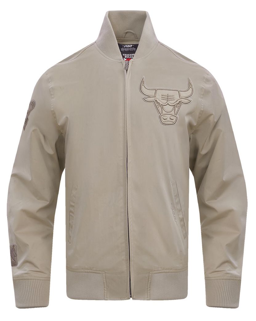 Pro Standard Men's Chicago Bulls Taupe Neutral Twill Jacket product image