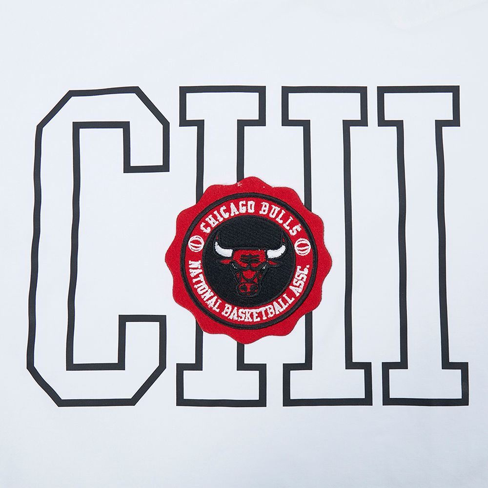Pro Standard Women's Chicago Bulls White Crest Emblem Boxy T-Shirt product image
