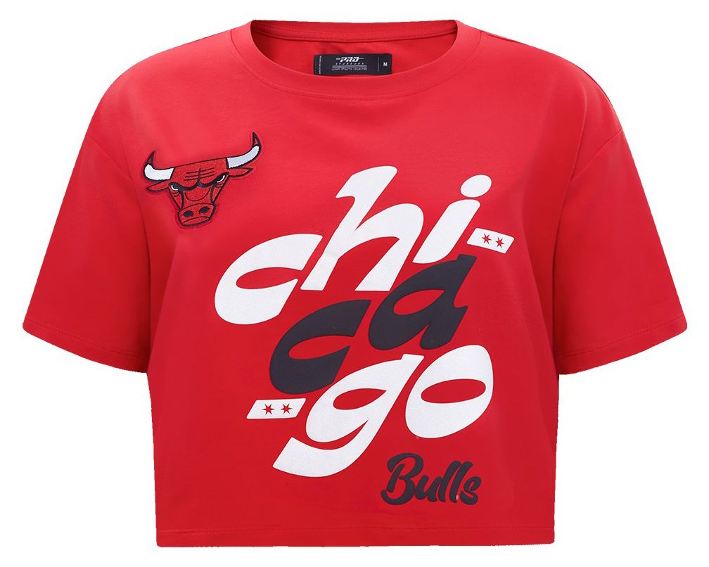 Pro Standard Women's Chicago Bulls Red Wordplay Boxy T-Shirt product image