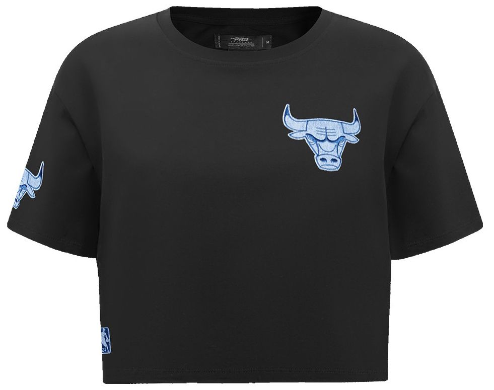 Pro Standard Women's Chicago Bulls Black Varsity Blues Boxy T-Shirt product image