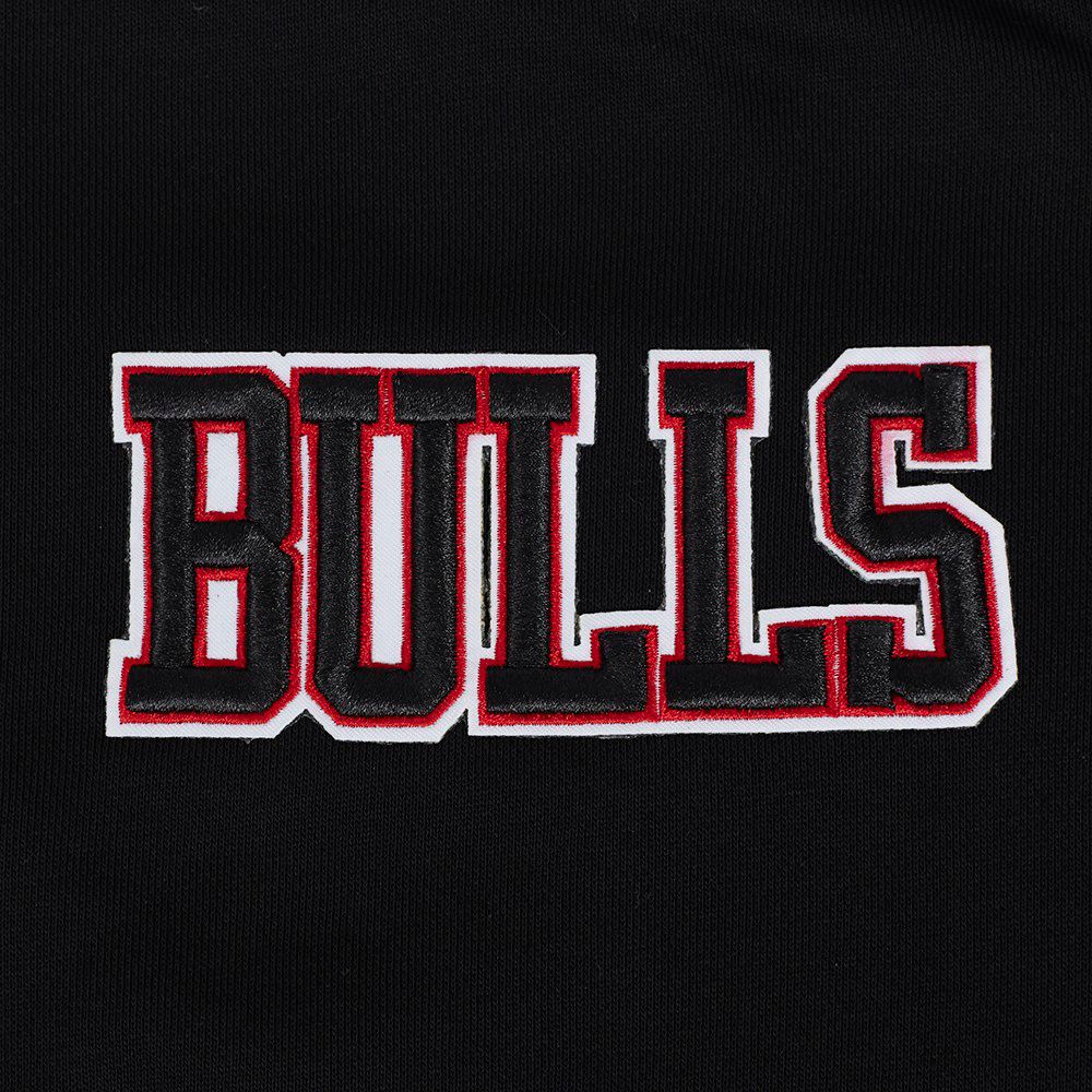 Pro Standard Women's Chicago Bulls Black Wingspan Fleece Crewneck Sweatshirt product image