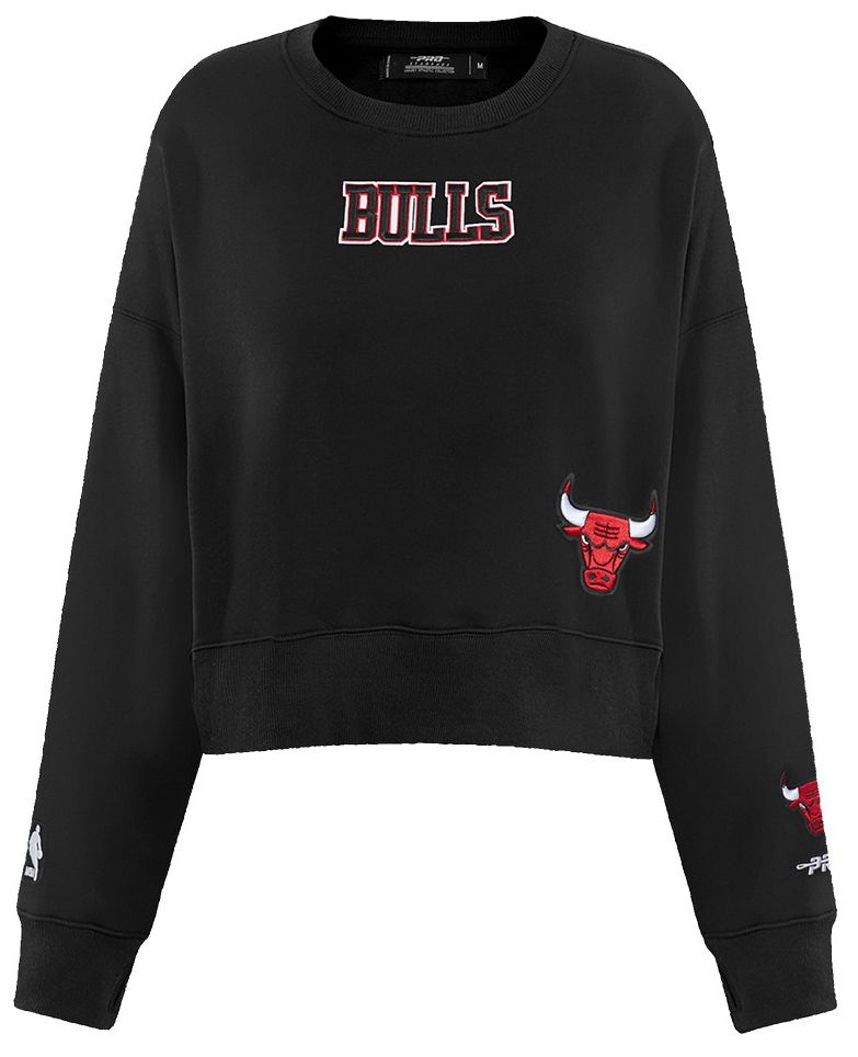 Pro Standard Women's Chicago Bulls Black Wingspan Fleece Crewneck Sweatshirt product image