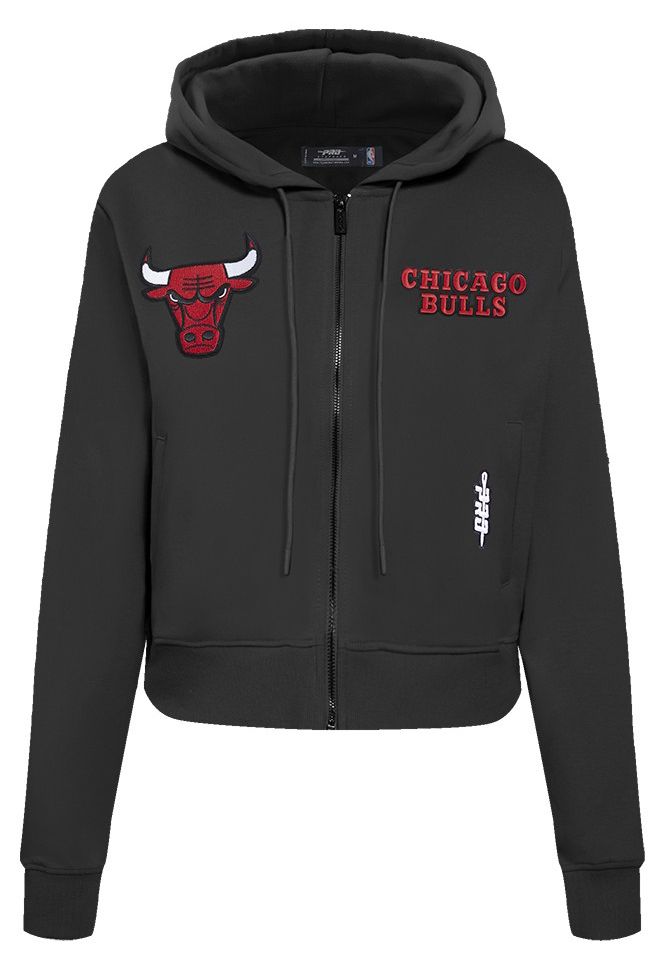 Pro Standard Women's Chicago Bulls Black Wordplay Full Zip Hoodie product image