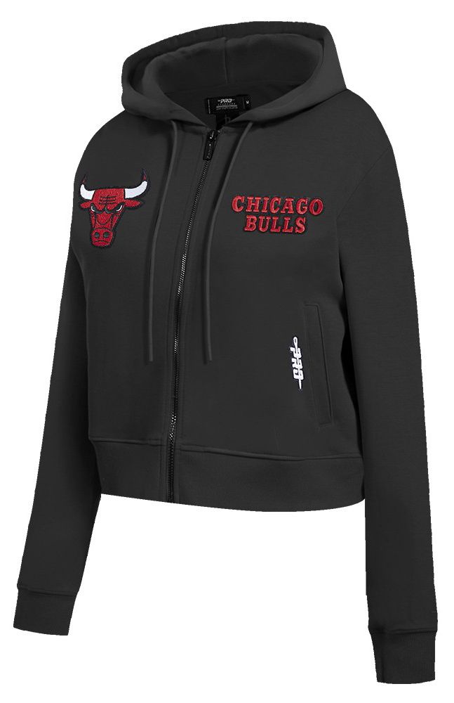 Pro Standard Women's Chicago Bulls Black Wordplay Full Zip Hoodie product image