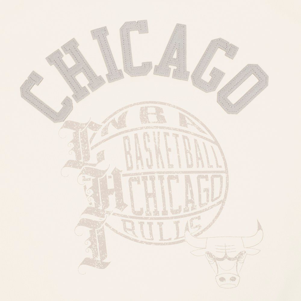 Pro Standard Women's Chicago Bulls Off White Street Team Crewneck Sweatshirt product image