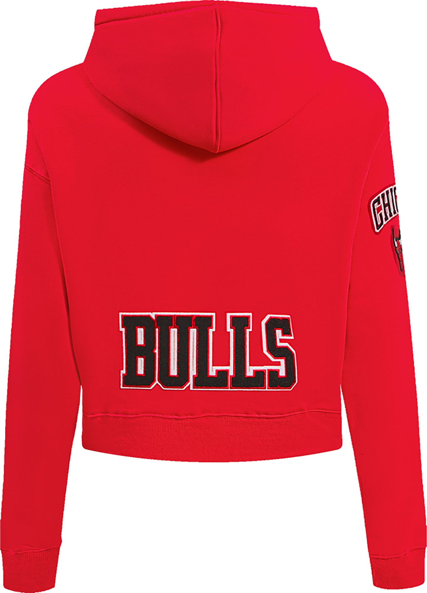 Pro Standard Women's Chicago Bulls Cropped Fleece Pullover Hoodie