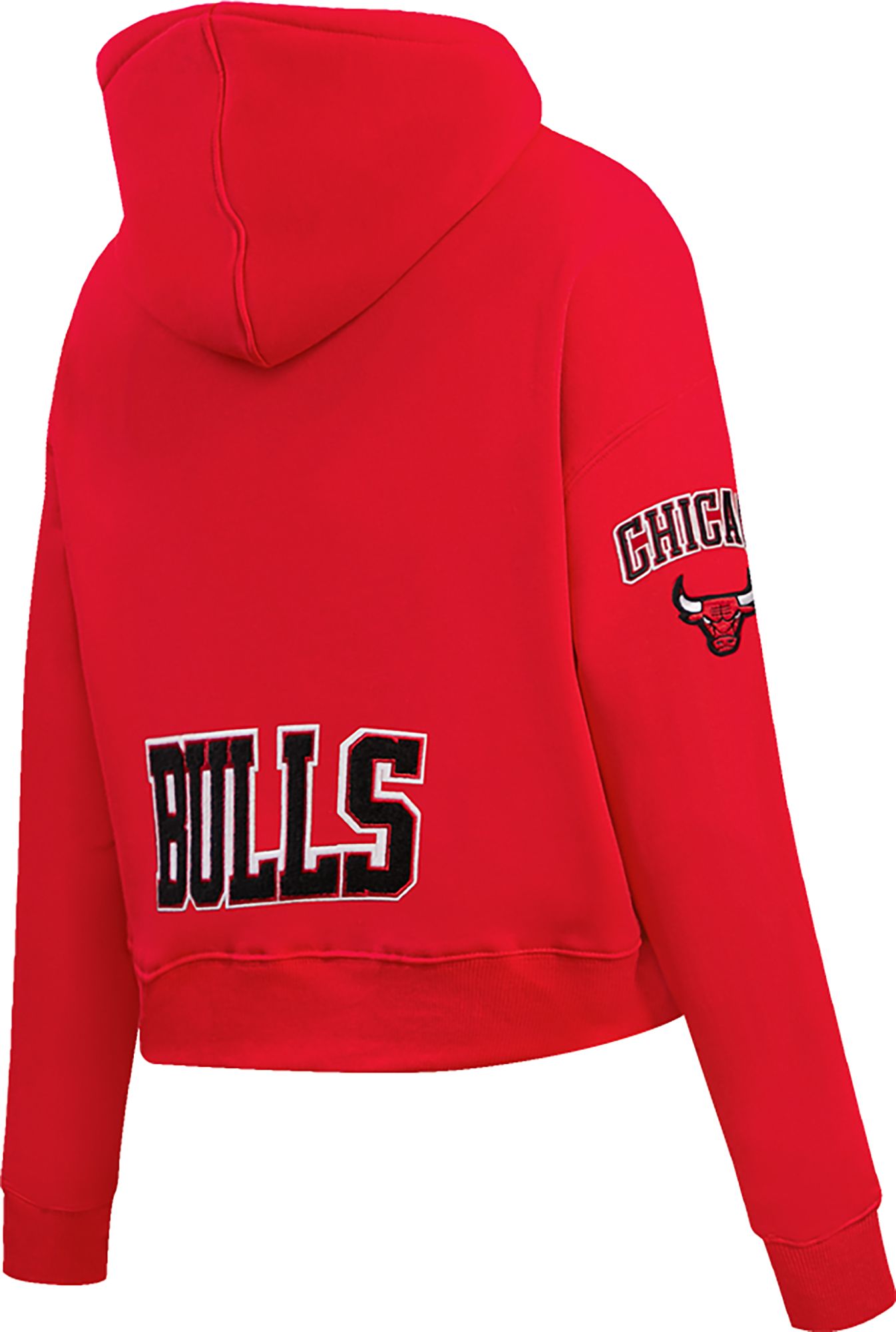 Pro Standard Women's Chicago Bulls Cropped Fleece Pullover Hoodie