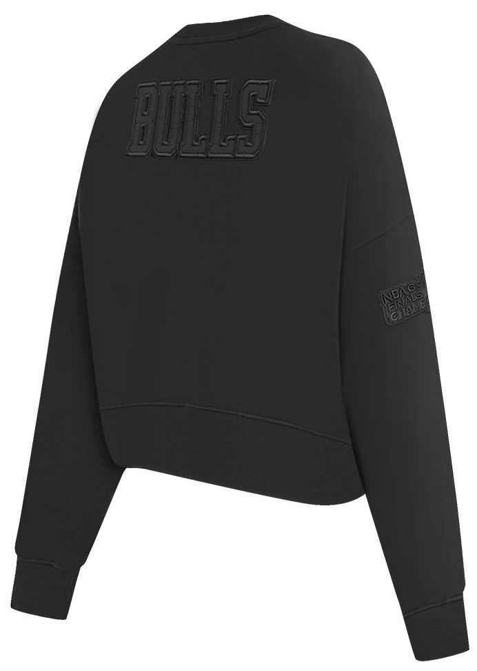 Pro Standard Women's Chicago Bulls Black Neutral Fleece Crewneck Sweatshirt product image