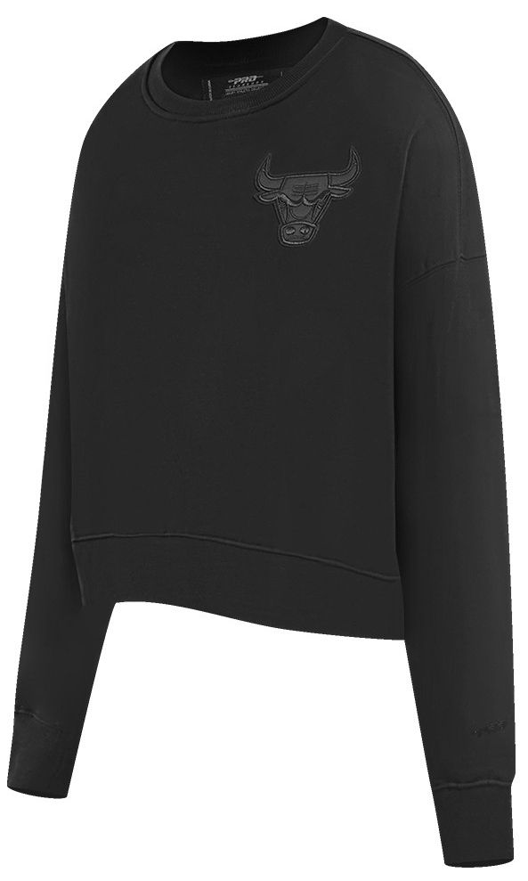 Pro Standard Women's Chicago Bulls Black Neutral Fleece Crewneck Sweatshirt product image