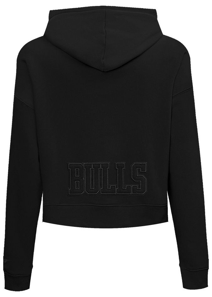 Pro Standard Women's Chicago Bulls Black Neutral Cropped Fleece Pullover Hoodie product image