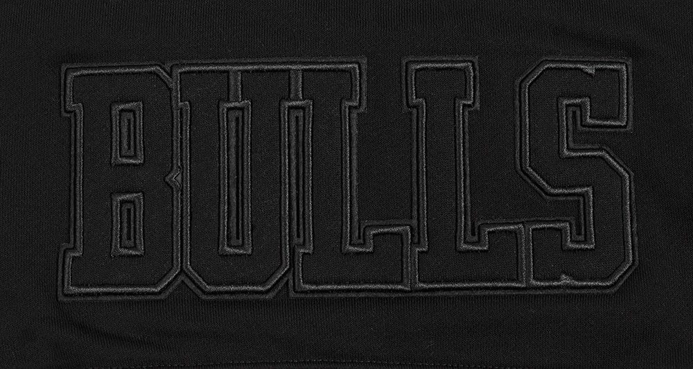 Pro Standard Women's Chicago Bulls Black Neutral Cropped Fleece Pullover Hoodie product image