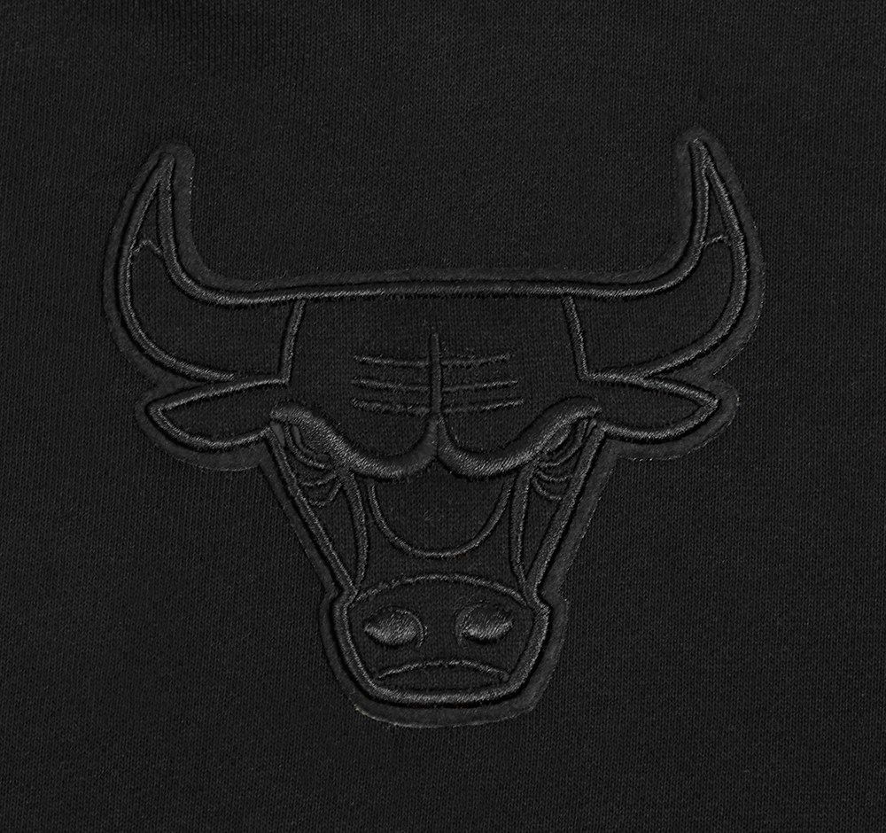 Pro Standard Women's Chicago Bulls Black Neutral Cropped Fleece Pullover Hoodie product image