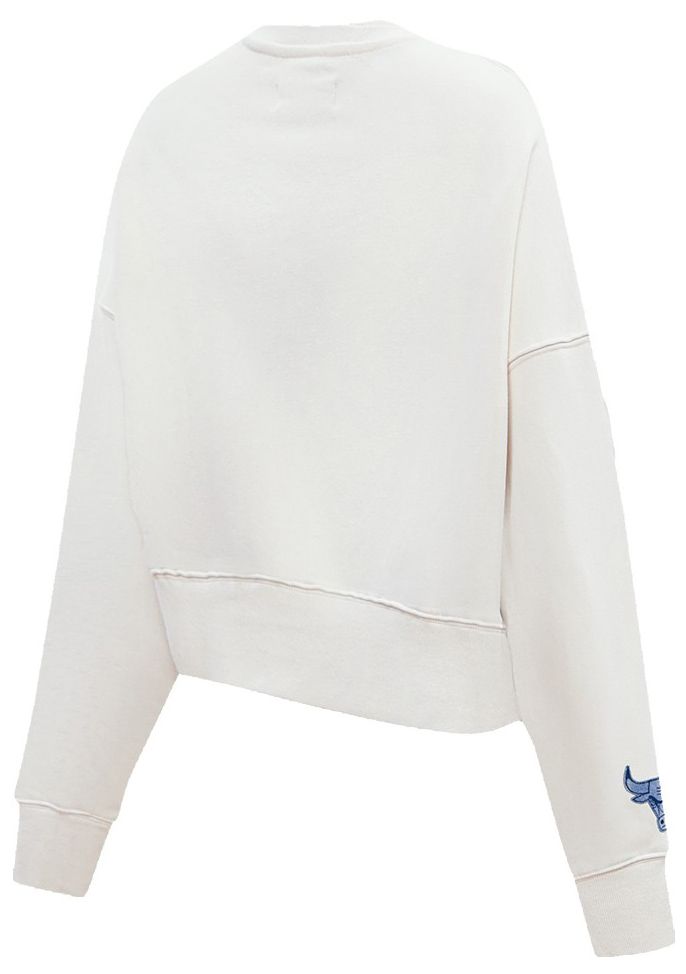 Pro Standard Women's Chicago Bulls Linen Varsity Blues Fleece Crewneck Sweatshirt product image