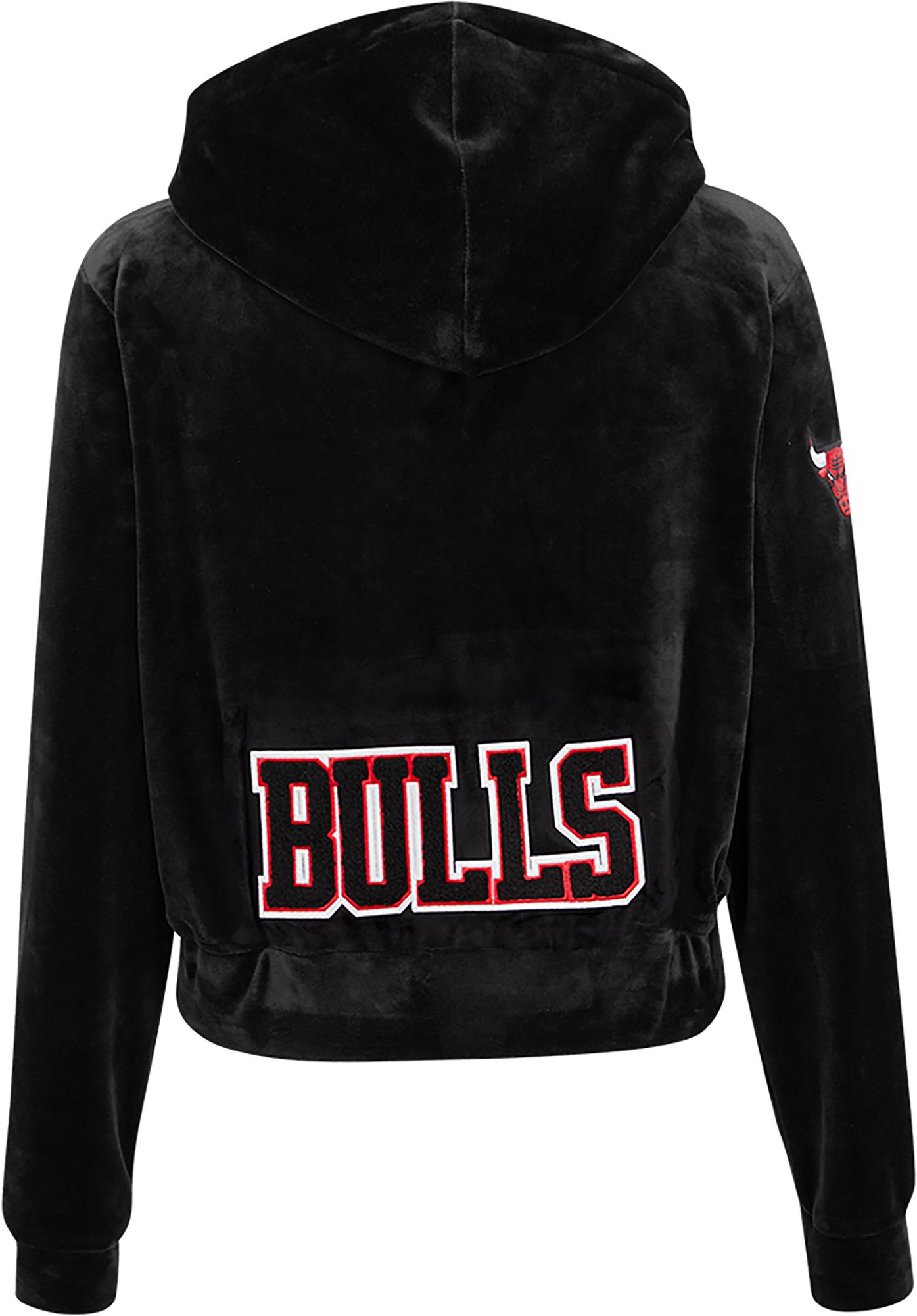 Pro Standard Women's Chicago Bulls Black Velour Full Zip Hoodie product image