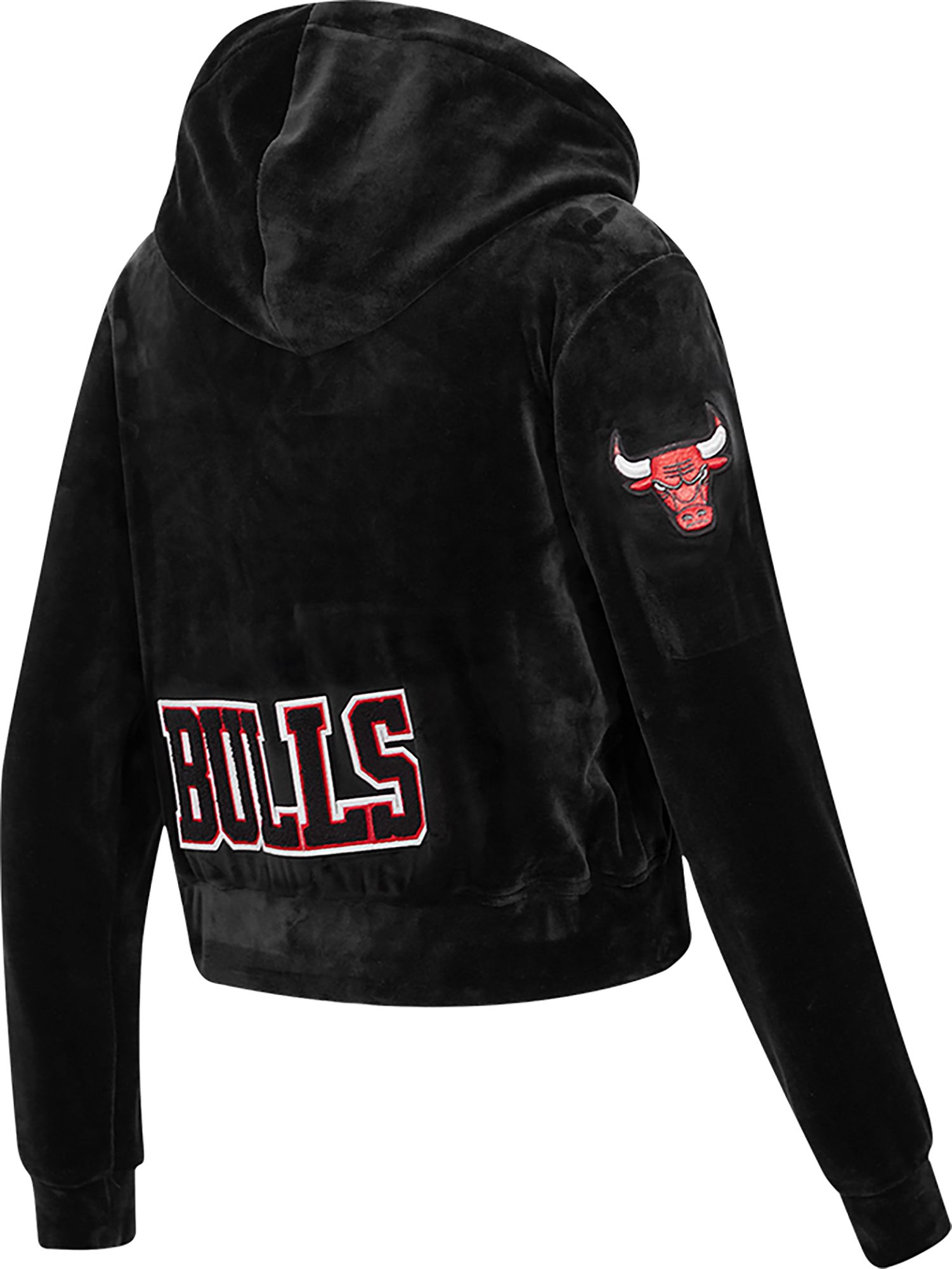 Pro Standard Women's Chicago Bulls Black Velour Full Zip Hoodie product image