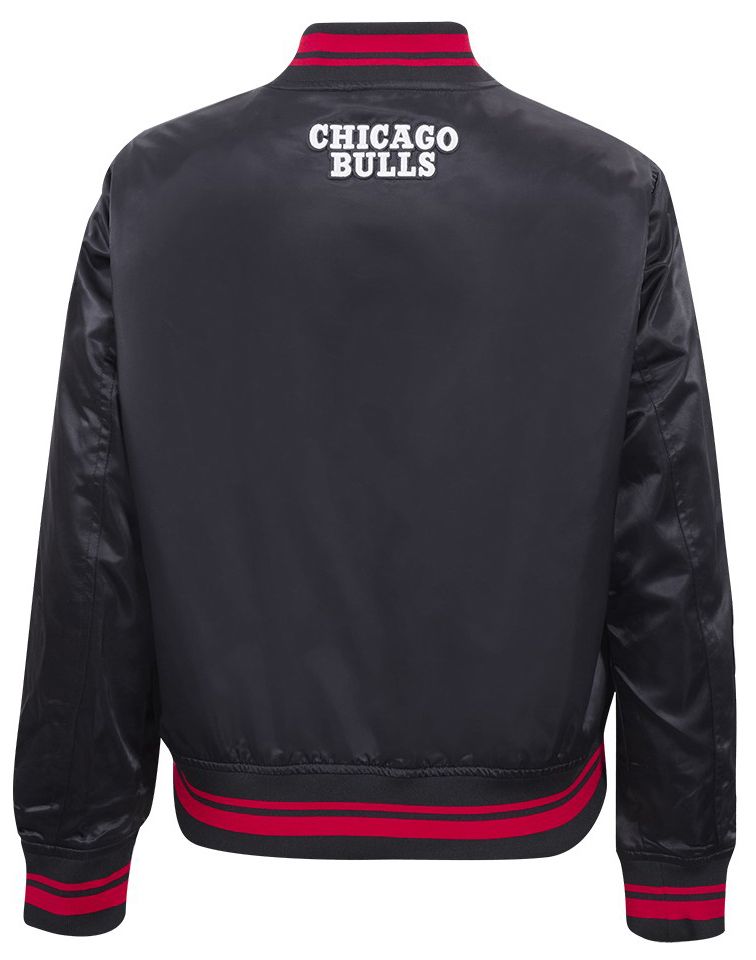 Pro Standard Women's Chicago Bulls Black Script Tail Satin Jacket product image