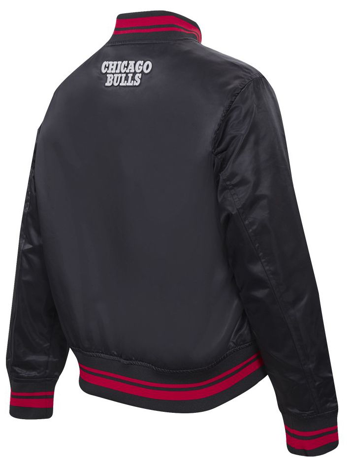 Pro Standard Women's Chicago Bulls Black Script Tail Satin Jacket product image