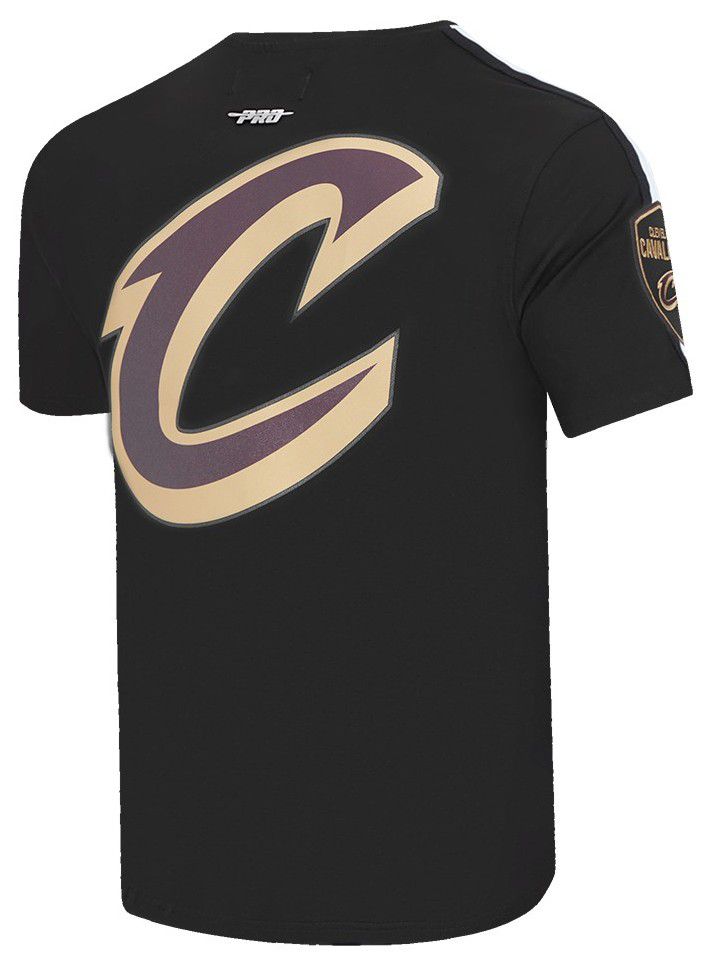 Pro Standard Men's Cleveland Cavaliers Black Classic Mesh Striped Short Sleeve T-Shirt product image