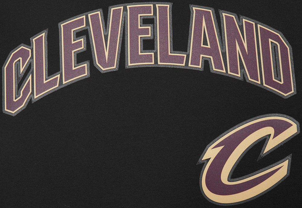 Pro Standard Men's Cleveland Cavaliers Black Classic Mesh Striped Short Sleeve T-Shirt product image