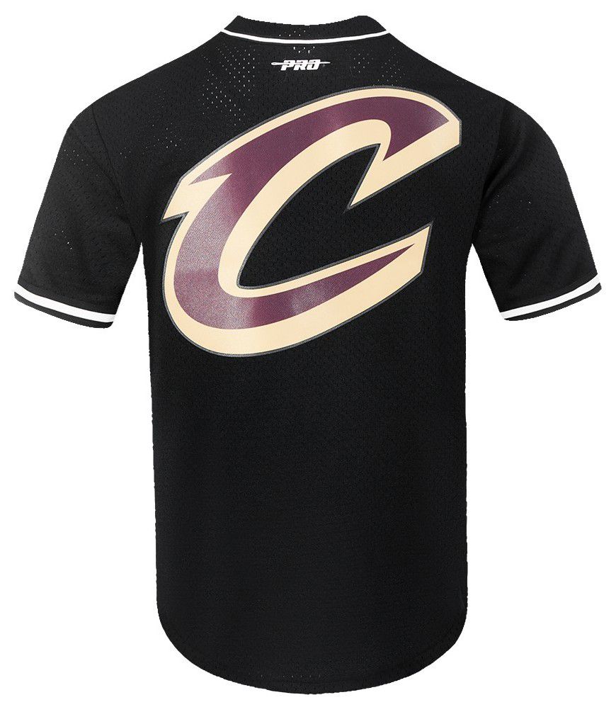 Pro Standard Men's Cleveland Cavaliers Black Classic Mesh Button Down Shirt product image