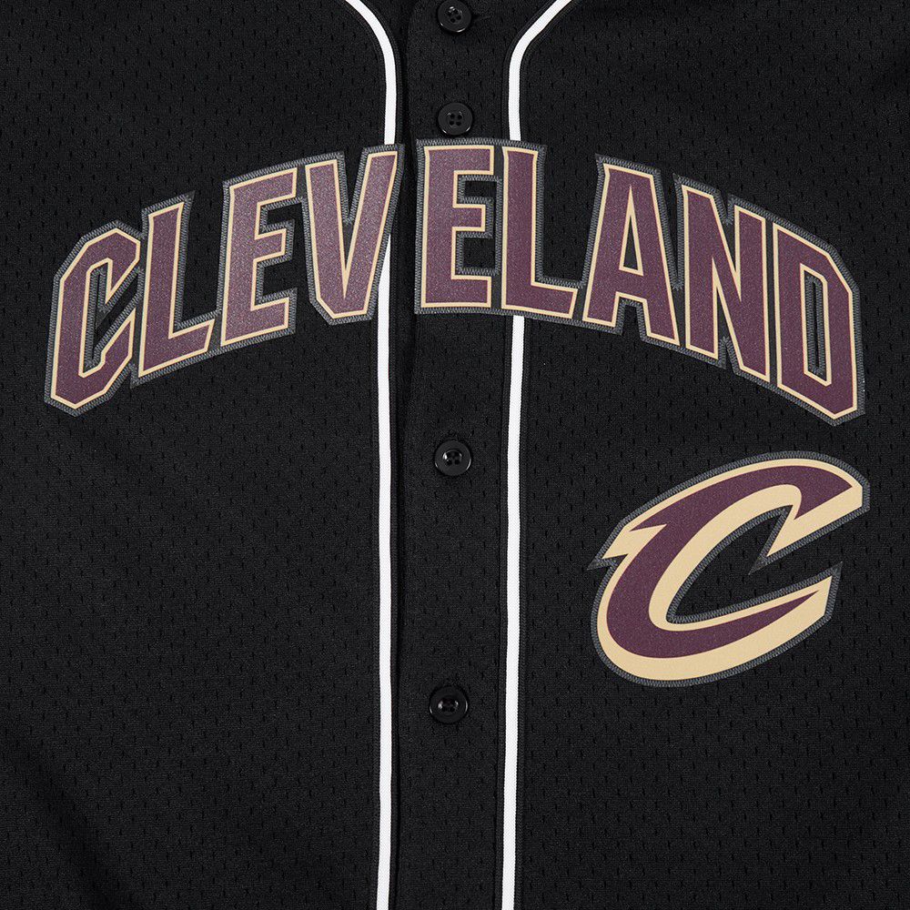 Pro Standard Men's Cleveland Cavaliers Black Classic Mesh Button Down Shirt product image