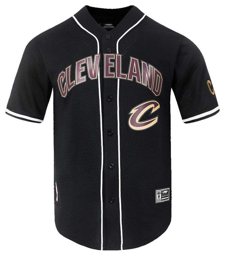 Pro Standard Men's Cleveland Cavaliers Black Classic Mesh Button Down Shirt product image