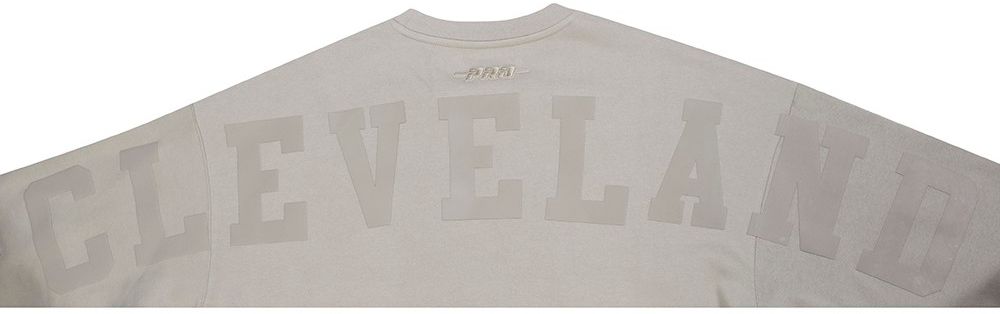 Pro Standard Men's Cleveland Cavaliers Taupe Wingspan Drop Shoulder Fleece Crewneck Sweatshirt product image