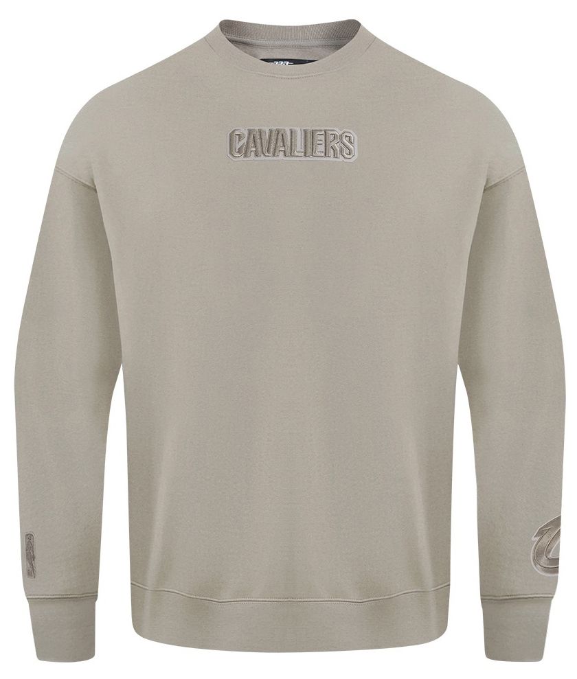 Pro Standard Men's Cleveland Cavaliers Taupe Wingspan Drop Shoulder Fleece Crewneck Sweatshirt product image