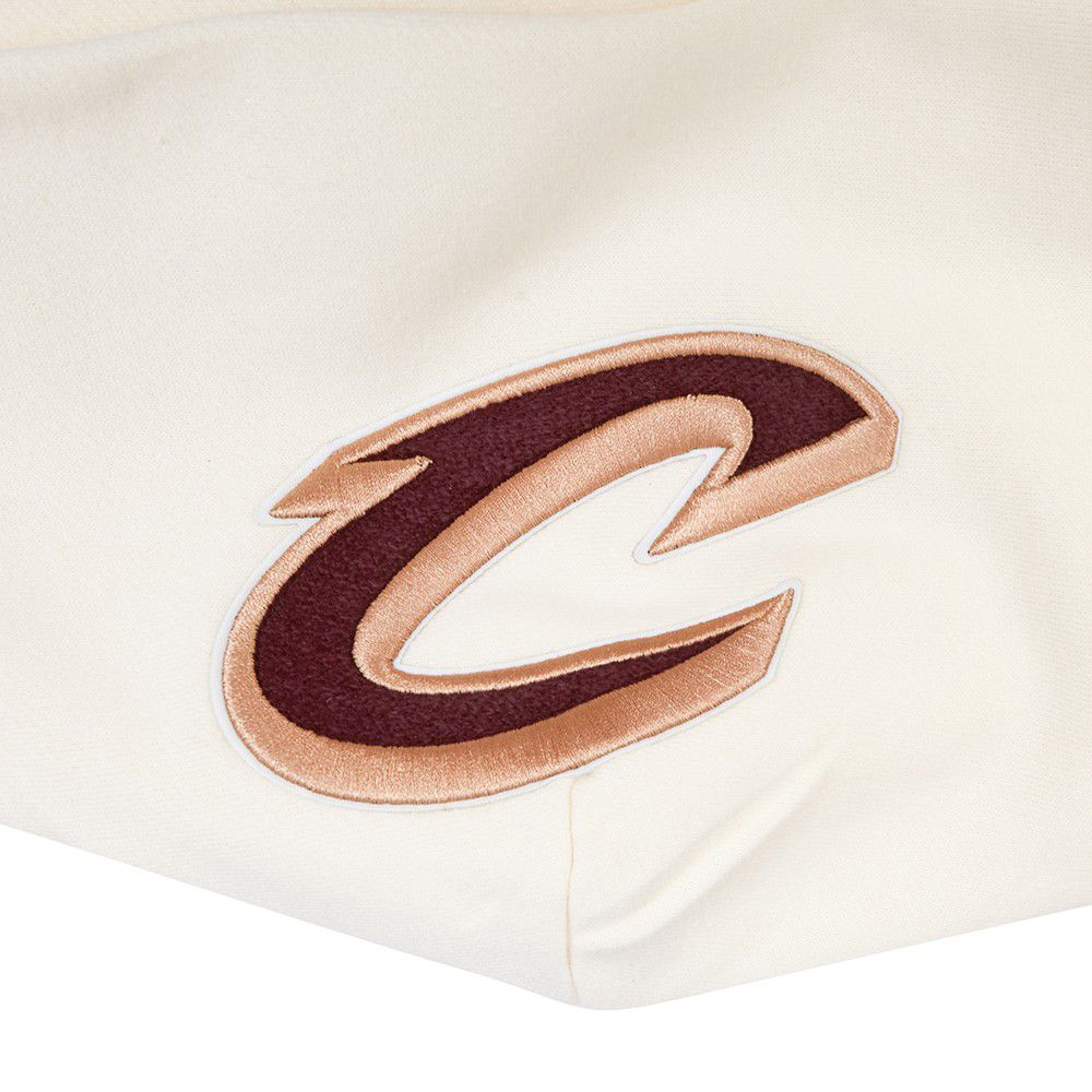 Pro Standard Men's Cleveland Cavaliers Off White Fire And Roses Washed Hoodie product image