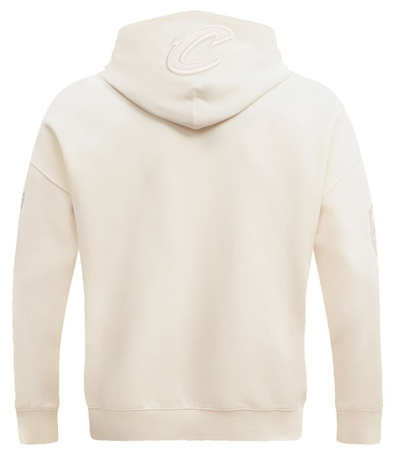 Pro Standard Men's Cleveland Cavaliers Off White Neutral Drop Shoulder Fleece Hoodie product image