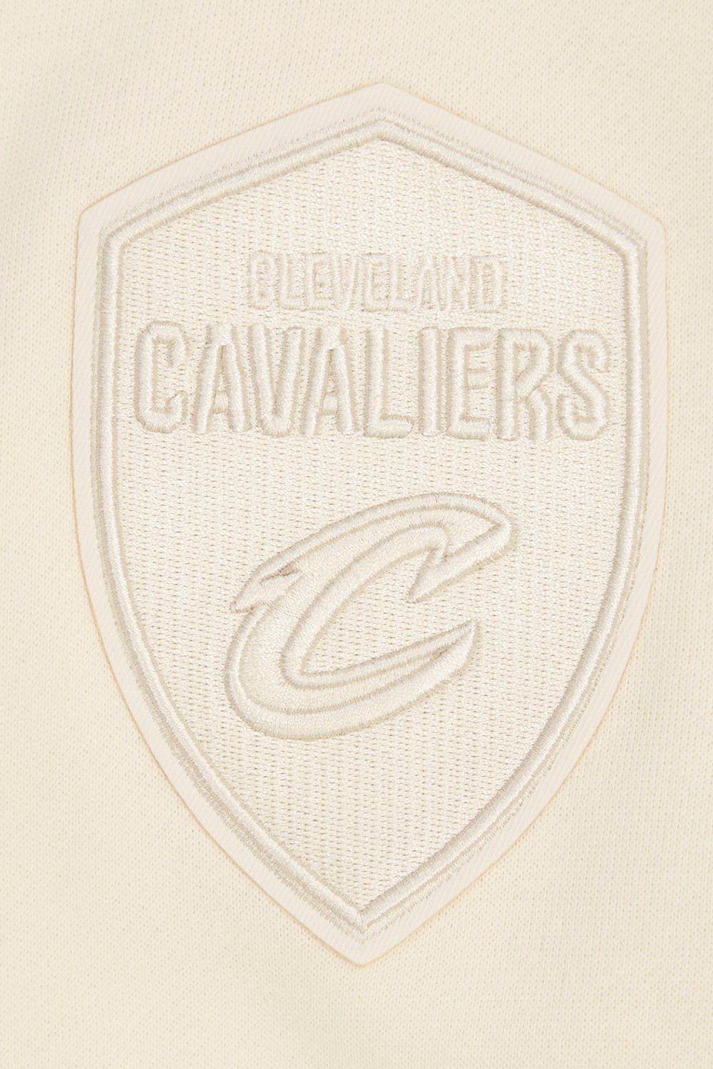 Pro Standard Men's Cleveland Cavaliers Off White Neutral Drop Shoulder Fleece Hoodie product image