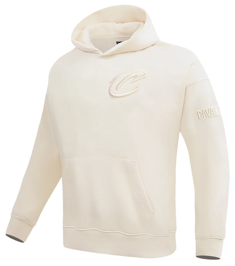 Pro Standard Men's Cleveland Cavaliers Off White Neutral Drop Shoulder Fleece Hoodie product image