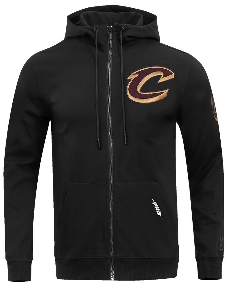 Pro Standard Men's Cleveland Cavaliers Black Classic Chenille Full Zip Hoodie product image