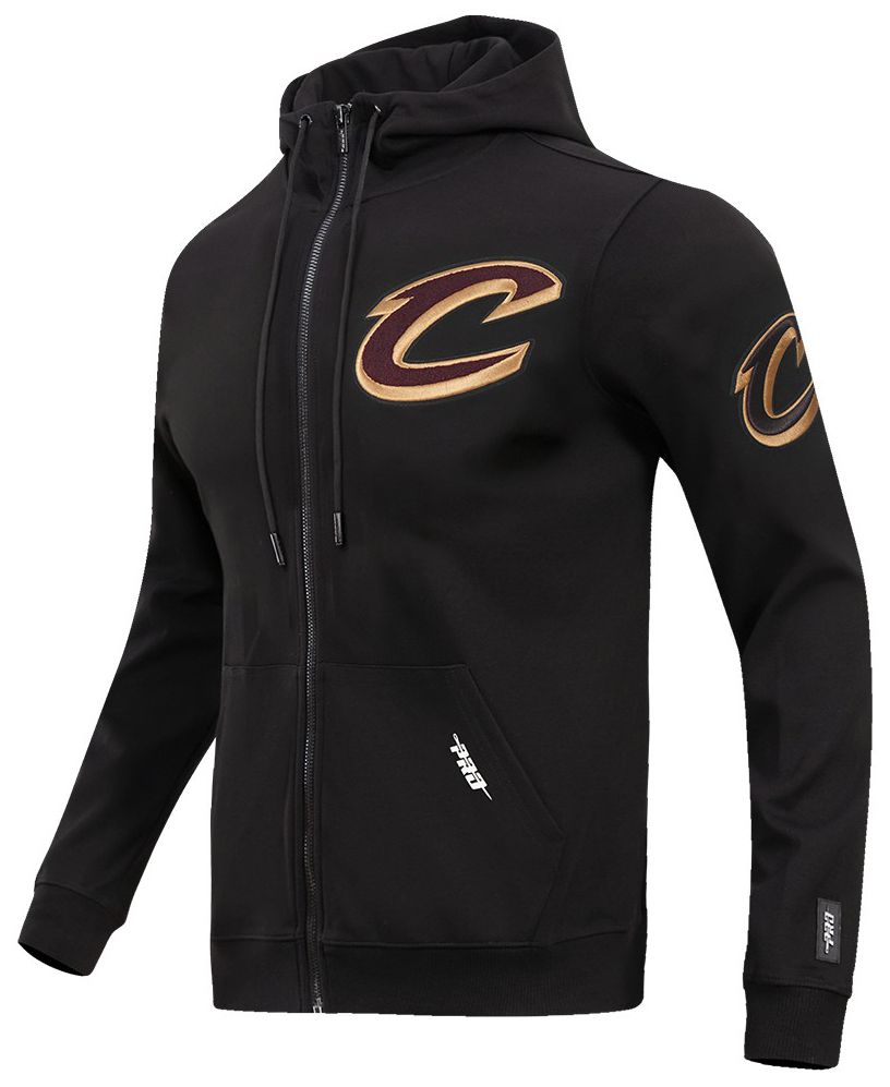 Pro Standard Men's Cleveland Cavaliers Black Classic Chenille Full Zip Hoodie product image