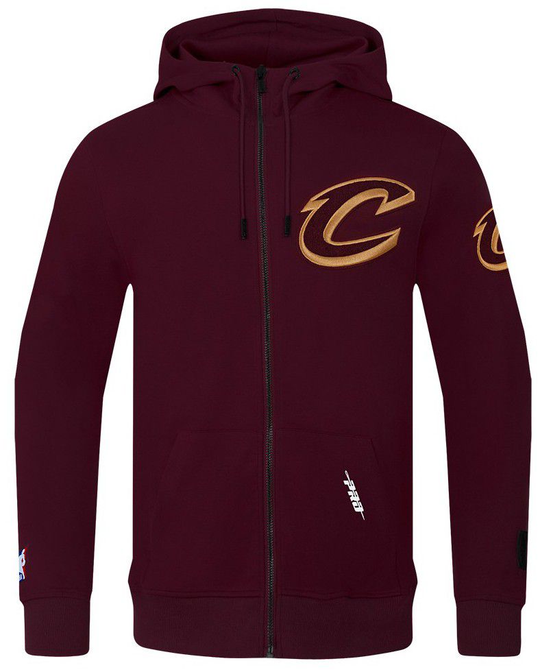 Pro Standard Men's Cleveland Cavaliers Red Chenille Full Zip Hoodie product image