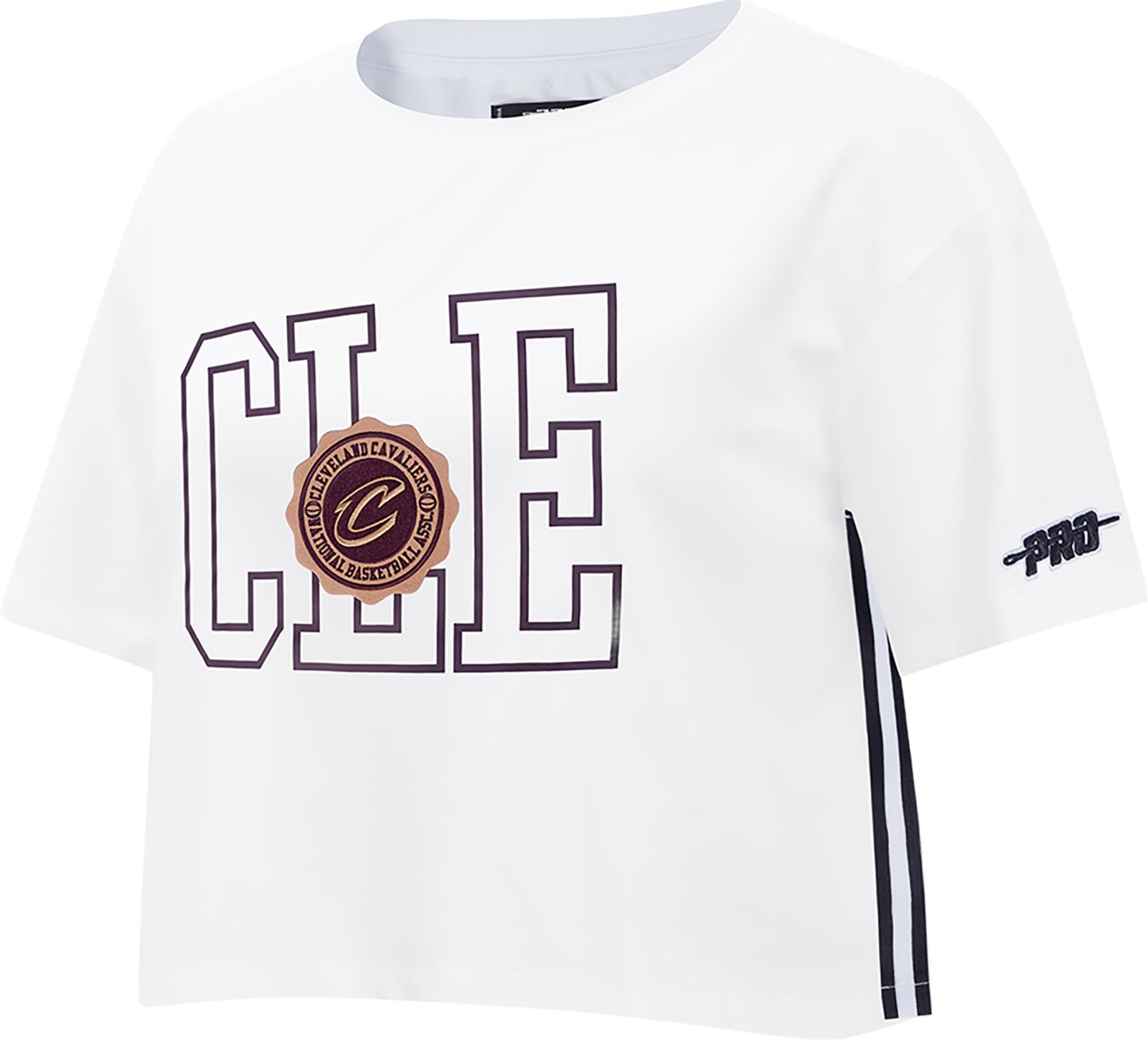 Pro Standard Women's Cleveland Cavaliers White Crest Emblem Boxy T-Shirt product image