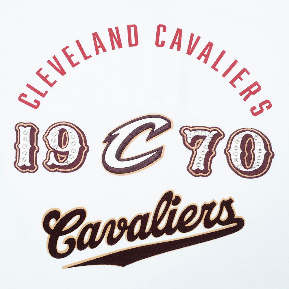 Pro Standard Women's Cleveland Cavaliers White Legacy Boxy T-Shirt product image