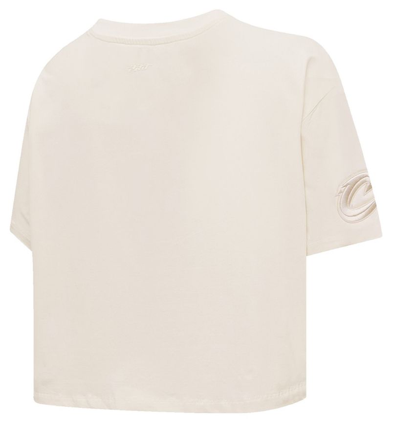 Pro Standard Women's Cleveland Cavaliers Off White Neutral Boxy T-Shirt product image