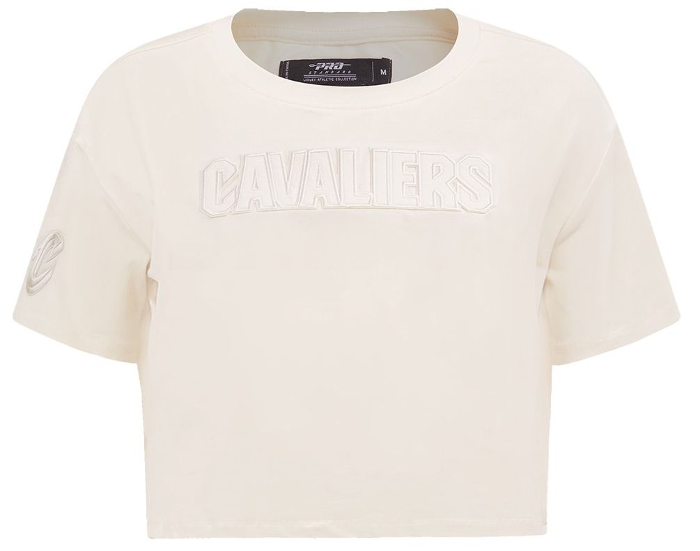 Pro Standard Women's Cleveland Cavaliers Off White Neutral Boxy T-Shirt product image