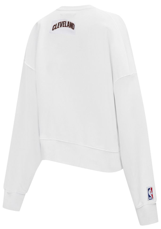 Pro Standard Women's Cleveland Cavaliers White Classic Fleece Crewneck Sweatshirt product image