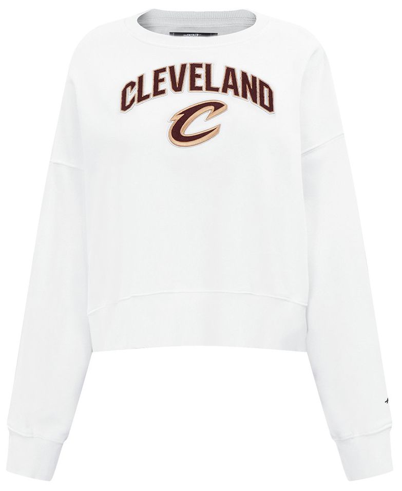 Pro Standard Women's Cleveland Cavaliers White Classic Fleece Crewneck Sweatshirt product image
