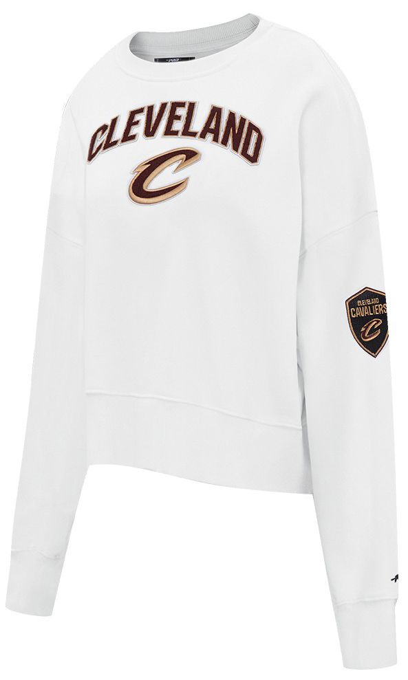 Pro Standard Women's Cleveland Cavaliers White Classic Fleece Crewneck Sweatshirt product image