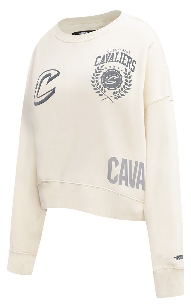 Pro Standard Women's Cleveland Cavaliers Off White Street Team Crewneck Sweatshirt product image